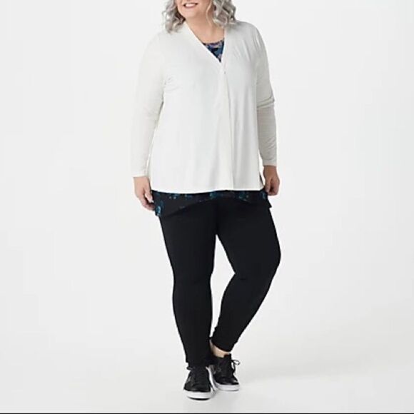 Lori Goldstein Rayon 230 with Lace Back Cardigan - Picture 1 of 6